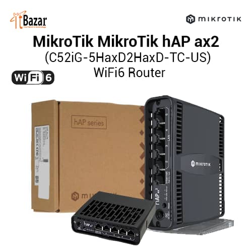 MikroTik hAP ax2 Router WiFi6 C52iG-5HaxD2HaxD-TC
